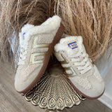 {Back70} Easter FL in Butter Gold Backless Sneakers