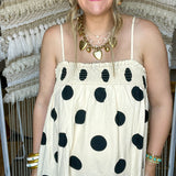 Dolly Polka Dot Maxi Dress - Cream