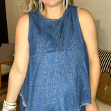 Blue Haze Denim Flare Set