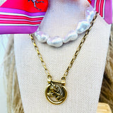 Long Lucky Horse Necklace