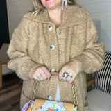 Button Up Cozy Cardigan - Camel