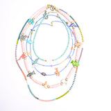 White Jade Star + Turquoise Necklace