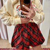 Holly Rodeo Plaid Bubble Mini Skirt