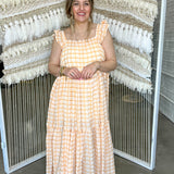 Dreamsicle Gingham Orange Tank Dress