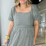 Chiara Dress Black Gingham