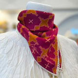 Magenta Crochet Scarf Bandana