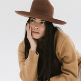Ezra Western Hat - Dark Oak