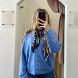 The Piper Cardigan - Dusty Blue