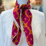 Magenta Crochet Scarf Bandana
