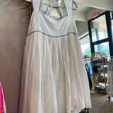 Nautical Contrast Mini Dress - White + Blue