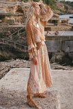 {Spell} Sienna Kimono Gown Dress - Clay