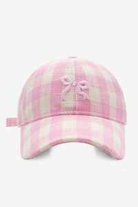 Bow Baseball Cap - Pink