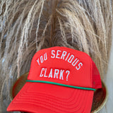 You Serious Clark Trucker Hat - Red + Green Rope