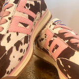 {Back70} Jogger L Sneakers - Cow Brown White Pink