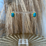Oval Turquoise Stone Stud Earrings