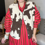 Cowhide Couture Button Up Vest