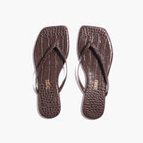 {Tkees} Square Toe Lilly - Carob Croc