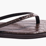 {Tkees} Square Toe Lilly - Carob Croc