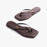 {Tkees} Square Toe Lilly - Carob Croc
