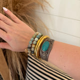 Large Turquoise Tibetan Cuff Bracelet