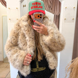 Leopard Faux Fur Coat