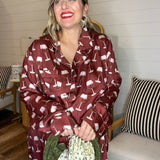 {MUMU} Classic PJ Set - Red Wine Silky