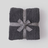 CozyChic Fisherman Cable Throw Blanket - Dark Moss