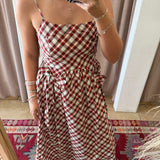 Beatrice Plaid Maxi Dress - Holiday Tartan