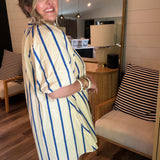 Bayside Stripe Mini Dress - Blue