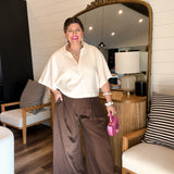 Linen Lady Flow Top - Ivory