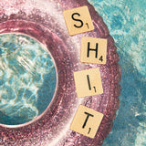 Shit Scrabble Tile Coasters Set