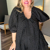 Evie Eyelet Romper - Black