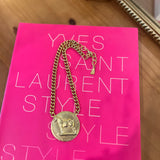 Plain Gold Horse Pendant Necklace