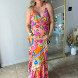 {Spell} Aphrodite Bias Maxi Dress - Rose