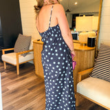 Dolly Polka Dot Maxi Dress - Blue