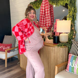 Ultra Soft Jersey Curved Hem Cropped Pant - Teaberry