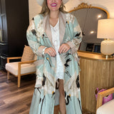 Birds Of A Feather Kimono - Aqua
