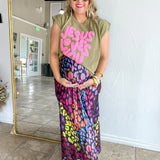 Lisa Frank Leopard Maxi Skirt