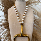 Lux Freshwater Pearl Horse Bit Necklace