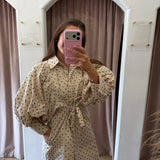 Pookie Polka Dot Mini Shirt Dress