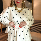 Summer Skort Set - Ivory Polka Dot