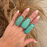 Adjustable Turquoise Statement Rings