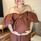 {Caroline Constas} Reyna Tie Front Column Dress