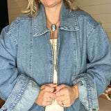 {MUMU} Carter Bomber Jacket - Ozone Indigo