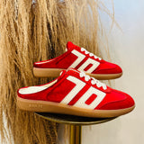 {Back70} Easter Backless In Velvet Red Milk Sneaker