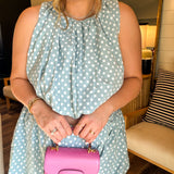 Pouty Polka Dot Skirt - Blue + White