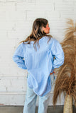 Oversized Button down- Blue