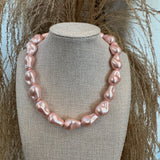Ariel Pearl Collar Necklace - Pink