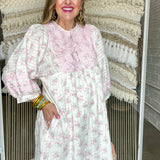 Darcie Embroidered Mini Dress