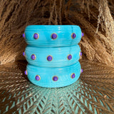 Rosa Turquoise And Black Lapis Resin Bangle